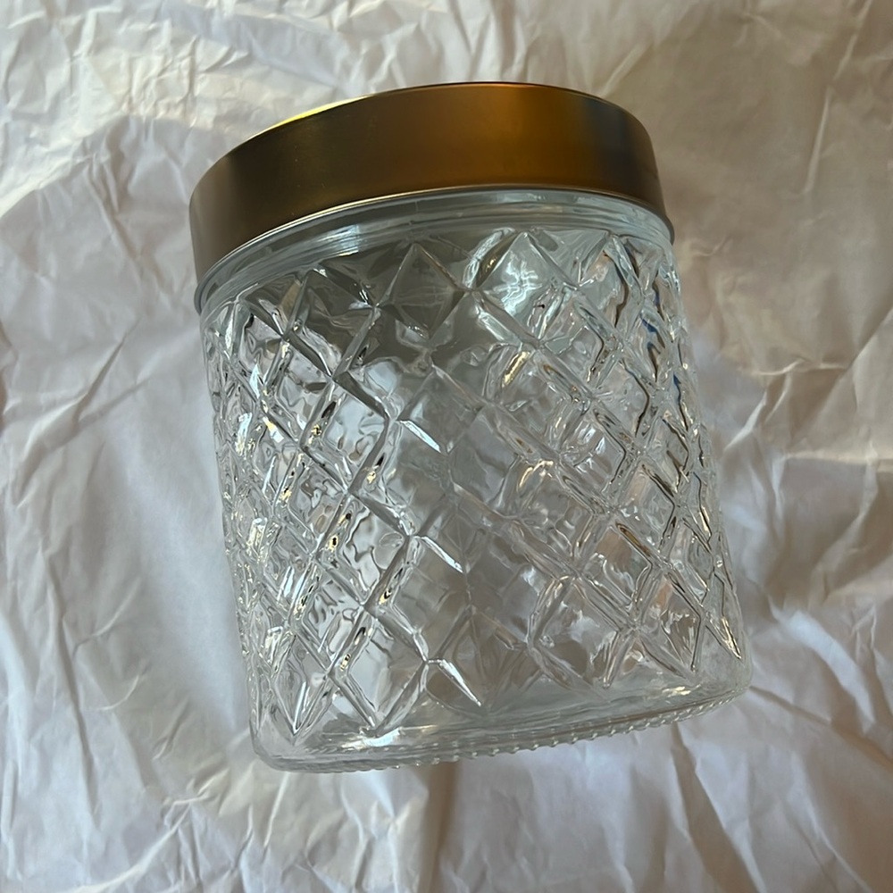 Quilted Glass Jar
